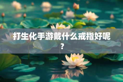 打生化手游戴什么戒指好呢？