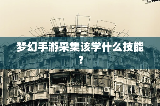 梦幻手游采集该学什么技能？
