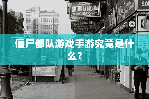 僵尸部队游戏手游究竟是什么？